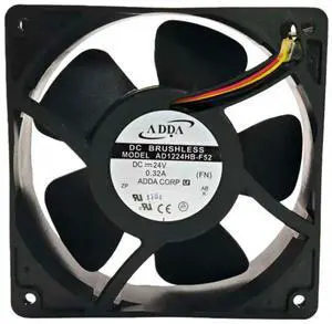 for ADDA AD1224HB-F52 DC 24V 0.32A 12038 Ball Bearing Cooling Fan 120x120x38mm 2800RPM 105CFM High Airflow Industrial Fan for ADDA AD1224HB-F52 DC 24V 0.32A 12038 Ball Bearing Cooling Fan 120x120x38mm 2800RPM 105CFM High Airflow Industrial Fan