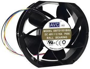 For AVC DBTD1551B8U 172x150x51mm DC 48V 2.16A Industrial Cooling Fan 5000RPM High Airflow 382CFM Dual Ball Bearing Cabinet Fan For AVC DBTD1551B8U 172x150x51mm DC 48V 2.16A Industrial Cooling Fan 5000RPM High Airflow 382CFM Dual Ball Bearing Cabinet Fan