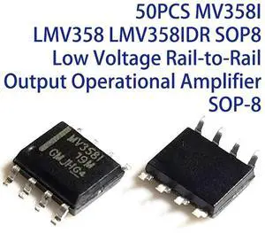 50PCS MV358I LMV358 LMV358IDR SOP8 Low Voltage Rail-to-Rail Output Operational Amplifier SOP-8 50PCS MV358I LMV358 LMV358IDR SOP8 Low Voltage Rail-to-Rail Output Operational Amplifier SOP-8