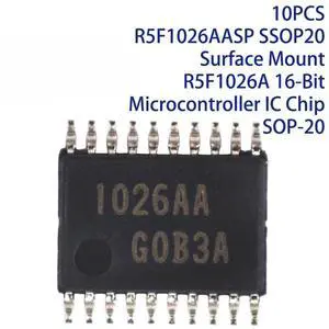 10PCS R5F1026AASP SSOP20 Surface Mount R5F1026A 16-Bit Microcontroller IC Chip SOP-20 10PCS R5F1026AASP SSOP20 Surface Mount R5F1026A 16-Bit Microcontroller IC Chip SOP-20