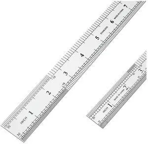 2X Stainless Steel Ruler 12 Inch + 6 Inch l Rulers 2X Stainless Steel Ruler 12 Inch + 6 Inch l Rulers