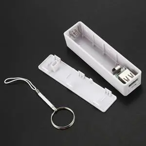 2X External Power Bank Charger With Keychain (Without ) (White) 2X External Power Bank Charger With Keychain (Without ) (White)