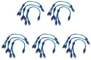 15 Pcs Audio Connection For 1 RCA Female To 2 RCA Male Adapter Splitter Cable 15 Pcs Audio Connection For 1 RCA Female To 2 RCA Male Adapter Splitter Cable
