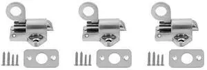 3X Home Security Spring Slide Bolt Window Door Automatic Latch Lock Self Closing 3X Home Security Spring Slide Bolt Window Door Automatic Latch Lock Self Closing
