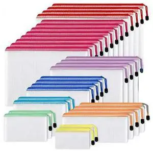 30 PCS Mesh Zipper Pouch Waterproof Zipper Bags For Organizing School Supplies, Office Appliances 30 PCS Mesh Zipper Pouch Waterproof Zipper Bags For Organizing School Supplies, Office Appliances