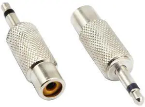 RCA to 3.5MM Audio TS Adapter 3.5mm 1/8" Mono Plug Male to RCA Female Jack Adaptor ConnectorSilver (2 Packs, 2-Pole) RCA to 3.5MM Audio TS Adapter 3.5mm 1/8" Mono Plug Male to RCA Female Jack Adaptor ConnectorSilver (2 Packs, 2-Pole)