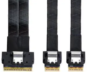 PCI-E Ultraport Slimline SAS Slim 4.0 SFF-8654 8i 74pin to Dual SFF-8654 4i 38Pin Cable 40cm PCI-Express PCI-E Ultraport Slimline SAS Slim 4.0 SFF-8654 8i 74pin to Dual SFF-8654 4i 38Pin Cable 40cm PCI-Express