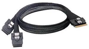 PCI-E Ultraport Slimline SAS Slim 4.0 SFF-8654 8i 74pin to Dual SFF-8087 Mini SAS Cable PCI-Express PCI-E Ultraport Slimline SAS Slim 4.0 SFF-8654 8i 74pin to Dual SFF-8087 Mini SAS Cable PCI-Express