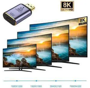 USB-C Type C Female Source to HDMI Sink HDTV Adapter 8K@60hz 4K@120hz for Tablet & Phone & Laptop USB-C Type C Female Source to HDMI Sink HDTV Adapter 8K@60hz 4K@120hz for Tablet & Phone & Laptop
