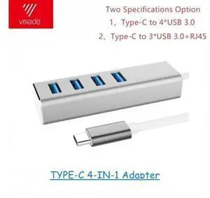 Type-C HUB USB 3.0*3 HUB with RJ45 Gigat Ethernet LAN Port Converter for MacBook Air/MacBook Pro USB HUB Adapter vs USB 3.0*4 Type-C HUB USB 3.0*3 HUB with RJ45 Gigat Ethernet LAN Port Converter for MacBook Air/MacBook Pro USB HUB Adapter vs USB 3.0*4