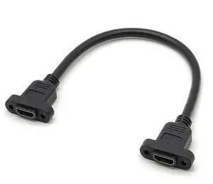 HDMI Female to HDMI Female Data Transfer Cable Adapter High Speed Extension Cable with Screws 30CM HDMI Female to HDMI Female Data Transfer Cable Adapter High Speed Extension Cable with Screws 30CM
