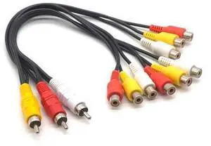 Audio Video Connect Cables AV Lotus Head 3 Male To 9 Female Line DVD Set-top Box Connected To TV RCA Video Cable Split Line Audio Video Connect Cables AV Lotus Head 3 Male To 9 Female Line DVD Set-top Box Connected To TV RCA Video Cable Split Line