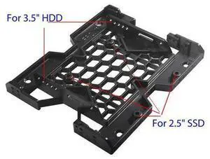 2.5 / 3.5 to 5.25 Drive Bay Computer Case Adapter HDD Mounting Bracket SSD 2.5 / 3.5 to 5.25 Drive Bay Computer Case Adapter HDD Mounting Bracket SSD