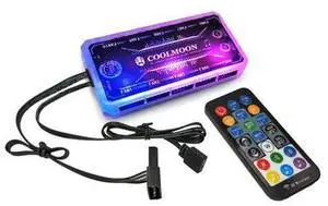 Fan Controller 12cm Remote Control Computer Case 12V PC Cooling Chassis Silent Fan Hub for Connecting/Sync to Motherboard Fan Controller 12cm Remote Control Computer Case 12V PC Cooling Chassis Silent Fan Hub for Connecting/Sync to Motherboard