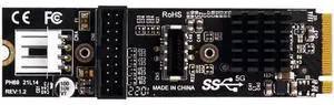 5Gbps Type-E USB 3.1 Front Panel Socket USB 2.0 to NVME NGFF M-Key Express Card VL805 Adapter for Motherboard 5Gbps Type-E USB 3.1 Front Panel Socket USB 2.0 to NVME NGFF M-Key Express Card VL805 Adapter for Motherboard