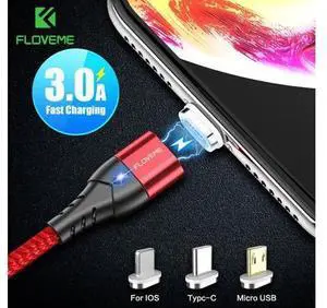 3A Magnetic USB Cable For iPhone Micro USB Type C Cable Fast Charging Magnet Charger Micro usb Cable For 3A Magnetic USB Cable For iPhone Micro USB Type C Cable Fast Charging Magnet Charger Micro usb Cable For