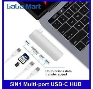 5IN1 Multi-port USB-C HUB to USB 3.0 Type-C Converter Adapter SD TF Card Reader Plug & Play 5IN1 Multi-port USB-C HUB to USB 3.0 Type-C Converter Adapter SD TF Card Reader Plug & Play