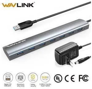 Super speed 7-Port USB 3.0 Aluminum HUB With 5V/4A Power Adapter USB Splitter hub 3.0 Supports Microsoft Windows MAC OS Super speed 7-Port USB 3.0 Aluminum HUB With 5V/4A Power Adapter USB Splitter hub 3.0 Supports Microsoft Windows MAC OS