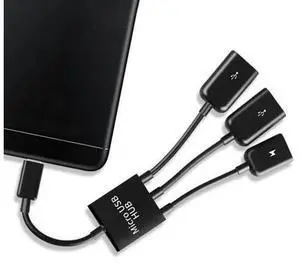 adaptador 3in1 Micro USB to Dual USB 2.0 Adapter for Android Phone Cable Male to Female adaptador usb-c Cable 2019 adaptador 3in1 Micro USB to Dual USB 2.0 Adapter for Android Phone Cable Male to Female adaptador usb-c Cable 2019