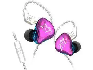 KZ ZST X HiFi Earphone 1BA+1DD Dynamic Driver in-Ear Sports DJ Headphone Noise Cancelling Headset with Upgraded Cable (with Mic, Purple) KZ ZST X HiFi Earphone 1BA+1DD Dynamic Driver in-Ear Sports DJ Headphone Noise Cancelling Headset with Upgraded Cable (with Mic, Purple)