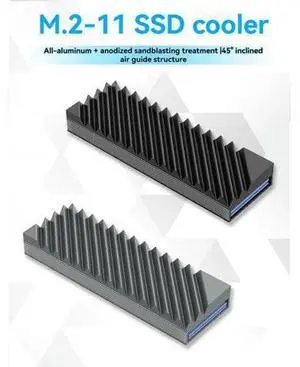 M.2 SSD Heat Sink M2 2280 Solid State Hard Disk Aluminum Heatsink With Silicone Thermal Grey M.2 SSD Heat Sink M2 2280 Solid State Hard Disk Aluminum Heatsink With Silicone Thermal Grey