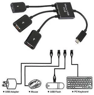 3 in 1 Micro USB OTG Cable Transfer Micro USB Male to Female Adapter Game Mouse Keyboard Adapter Cable For 3 in 1 Micro USB OTG Cable Transfer Micro USB Male to Female Adapter Game Mouse Keyboard Adapter Cable For