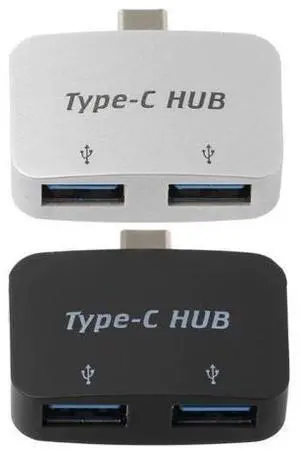 C To 2 Port USB 2.0 Hub Adapter For MacBook Chromebook S8 S9 Note8 6 C To 2 Port USB 2.0 Hub Adapter For MacBook Chromebook S8 S9 Note8 6