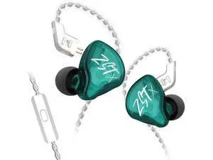 KZ ZST X HiFi Earphone 1BA+1DD Dynamic Driver in-Ear Sports DJ Headphone Noise Cancelling Headset with Upgraded Cable (with Mic, Cyan) KZ ZST X HiFi Earphone 1BA+1DD Dynamic Driver in-Ear Sports DJ Headphone Noise Cancelling Headset with Upgraded Cable (with Mic, Cyan)
