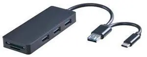 MicroUSB Type C SD Micro SD CF Memory Card Reader 3 ports USB 3.0 Hub For Android Smartphone Tablet MicroUSB Type C SD Micro SD CF Memory Card Reader 3 ports USB 3.0 Hub For Android Smartphone Tablet