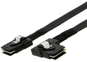 Mini SAS Cable, SFF-8087 to SFF-8087 Straight to Right Angle High-Speed Data Transfer for SAS/RAID Controllers, Backplanes, and Servers, 3FT Mini SAS Cable, SFF-8087 to SFF-8087 Straight to Right Angle High-Speed Data Transfer for SAS/RAID Controllers, Backplanes, and Servers, 3FT