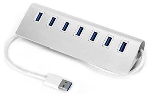 3.0 Hub 7-Port Portable Aluminum charging and Hub with 5V 4A Power Adapter 3-Foot 3.0 Cable (Silver) 3.0 Hub 7-Port Portable Aluminum charging and Hub with 5V 4A Power Adapter 3-Foot 3.0 Cable (Silver)