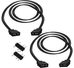 ARGB Extension Cable 5V 3 Pin Addressable RGB Connector Adapter Extension Cable Synchronous Cord Wire for ARGB LED Fans-1M/3.3FT-2Pcs ARGB Extension Cable 5V 3 Pin Addressable RGB Connector Adapter Extension Cable Synchronous Cord Wire for ARGB LED Fans-1M/3.3FT-2Pcs