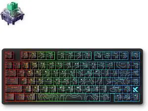 MCHOSE Jet 75 Rapid Trigger Keyboard 75% Percent, Hall Effect Black Topographic Gaming Keyboard, Wired RGB Custom Mechanical Keyboards with Magnetic Switch, PBT Keycaps, Black MCHOSE Jet 75 Rapid Trigger Keyboard 75% Percent, Hall Effect Black Topographic Gaming Keyboard, Wired RGB Custom Mechanical Keyboards with Magnetic Switch, PBT Keycaps, Black