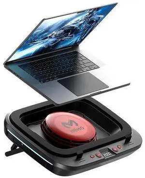 LED Display Cooling Pad for Laptop Cooler MEMO FL08 Laptop Cooling Pad RGB Gaming Notebook Cooler 30W Cooling Desktop Laptop and LED Display Cooling Pad for Laptop Cooler MEMO FL08 Laptop Cooling Pad RGB Gaming Notebook Cooler 30W Cooling Desktop Laptop and