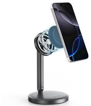 X96 360° Rotating Phone Stand Aluminum Alloy, Dual Swivel Magnetic Home Mount X96 360° Rotating Phone Stand Aluminum Alloy, Dual Swivel Magnetic Home Mount