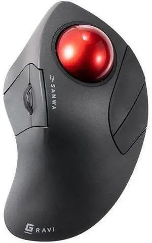 SANWA Bluetooth 5.1 + 2.4 G Wireless Ergonomic Trackball Mouse, Finger Control Roller Ball Mouse, 3 Device Switch, Silent Programmable Buttons, 1000/1600/2400 DPl, Compatible with PC, Windows, MacOS SANWA Bluetooth 5.1 + 2.4 G Wireless Ergonomic Trackball Mouse, Finger Control Roller Ball Mouse, 3 Device Switch, Silent Programmable Buttons, 1000/1600/2400 DPl, Compatible with PC, Windows, MacOS