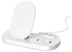 15W 3 in 1 Wireless Fast Charger Charging Station 3 in 1 Wireless Charger Stand for iPhone Samsung White 15W 3 in 1 Wireless Fast Charger Charging Station 3 in 1 Wireless Charger Stand for iPhone Samsung White