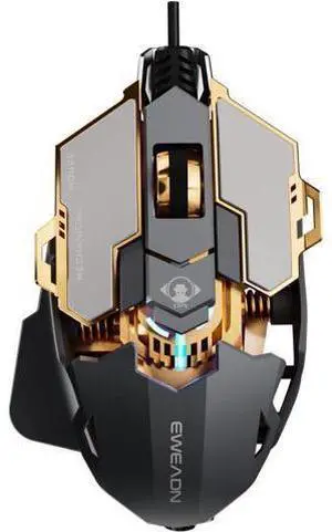 EWEADN G5 Wired Gaming Mouse, Ergonomic RGB Computer Mouse, 12800 Adjustable DPI, 9 Programmable Macro Buttons with Rapid Fire Key Compatible for PC/Laptop/Windows-Grey EWEADN G5 Wired Gaming Mouse, Ergonomic RGB Computer Mouse, 12800 Adjustable DPI, 9 Programmable Macro Buttons with Rapid Fire Key Compatible for PC/Laptop/Windows-Grey