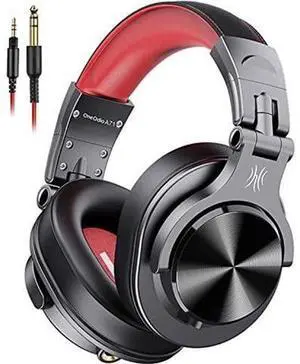 OneOdio A71 Hi-Res Studio Recording Headphones - Wired Over Ear Headphones with SharePort, Professional Monitoring & Mixing Foldable Headphones with Stereo Sound (Red) OneOdio A71 Hi-Res Studio Recording Headphones - Wired Over Ear Headphones with SharePort, Professional Monitoring & Mixing Foldable Headphones with Stereo Sound (Red)