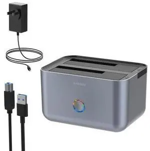 GODO Hard Drive Docking Station to USB 3.0,Dual Bay Hard Drive Dock for SATA 2.5/3.5 inch HDDs/SSDs with LED Indicator,Support Offline Clone/Duplicator GODO Hard Drive Docking Station to USB 3.0,Dual Bay Hard Drive Dock for SATA 2.5/3.5 inch HDDs/SSDs with LED Indicator,Support Offline Clone/Duplicator