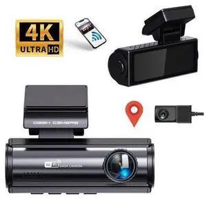 4K WiFi GPS Mini Dashcam 2-Channel Car Dvr FHD Car Video Recorder Front & Rear Dash Camera with Night Vision 4K WiFi GPS Mini Dashcam 2-Channel Car Dvr FHD Car Video Recorder Front & Rear Dash Camera with Night Vision