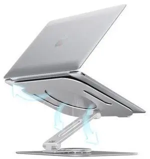 L04 360 Adjustable Laptop Stand Foldable Metal Computer Holder Notebook Stand With Laptop Rotation Base Notebook Stand L04 360 Adjustable Laptop Stand Foldable Metal Computer Holder Notebook Stand With Laptop Rotation Base Notebook Stand