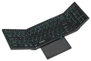 JOMAA Wireless 2.4G Bluetooth Folding Keyboard with Trackpad, RGB Backlight, Silent Rechargeable, Full Size Travel Portable Keyboard for Laptop, Tablet Phone JOMAA Wireless 2.4G Bluetooth Folding Keyboard with Trackpad, RGB Backlight, Silent Rechargeable, Full Size Travel Portable Keyboard for Laptop, Tablet Phone