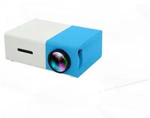 Blue White Color Home Mini-Projector 1080P YG300 Led Projection Multiple Device Connections HD Quality Entertainment Portable Blue White Color Home Mini-Projector 1080P YG300 Led Projection Multiple Device Connections HD Quality Entertainment Portable