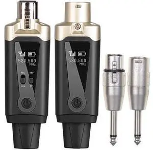 T9 Wireless guitar transmitter receiver, Wireless Microphone Transmitter Receiver XLR Microphone Wireless System for Dynamic and condenser Microphone Audio Mixer, With 48V phantom power T9 Wireless guitar transmitter receiver, Wireless Microphone Transmitter Receiver XLR Microphone Wireless System for Dynamic and condenser Microphone Audio Mixer, With 48V phantom power