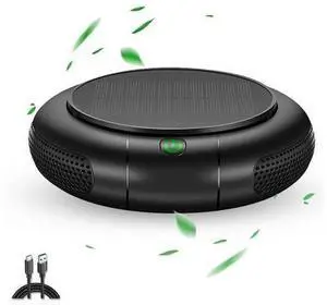 Ecocleanpath Solar & USB Air Purifier, 1200mAh Battery, Dual Mode for Car & Desktop, 3-Stage Filtration, 26dB Quiet Ecocleanpath Solar & USB Air Purifier, 1200mAh Battery, Dual Mode for Car & Desktop, 3-Stage Filtration, 26dB Quiet