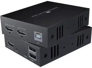 Zell Hdmi Kvm Usb Extender Transmit 1080P Hd Video Over Cat5E/6 Ethernet Cable 50M (164Ft) For Mouse And Keyboard Control Remote Signals Zell Hdmi Kvm Usb Extender Transmit 1080P Hd Video Over Cat5E/6 Ethernet Cable 50M (164Ft) For Mouse And Keyboard Control Remote Signals