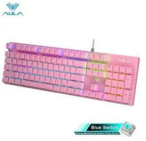 AULA S2022 Mechanical Keyboard Backlight Wired 104 Keys Anti-ghosting Multi-Colorful Gaming keyboard Blue Switch for PC Gamer AULA S2022 Mechanical Keyboard Backlight Wired 104 Keys Anti-ghosting Multi-Colorful Gaming keyboard Blue Switch for PC Gamer