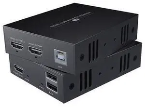 Zell Hdmi Kvm Usb Extender Transmit 1080P Hd Video Over Cat5E/6 Ethernet Cable 50M (164Ft) For Mouse And Keyboard Control Remote Signals Zell Hdmi Kvm Usb Extender Transmit 1080P Hd Video Over Cat5E/6 Ethernet Cable 50M (164Ft) For Mouse And Keyboard Control Remote Signals