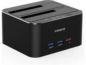 USB 3.0 to SATA Dual Bay External Hard Drive Docking Station for 2.5/3.5 Inch HDD SSD with Hard Drive Duplicator/Offline Clone Function/2 USB 3.0 Ports/1 USB Fast Charge Port Support 16TB USB 3.0 to SATA Dual Bay External Hard Drive Docking Station for 2.5/3.5 Inch HDD SSD with Hard Drive Duplicator/Offline Clone Function/2 USB 3.0 Ports/1 USB Fast Charge Port Support 16TB